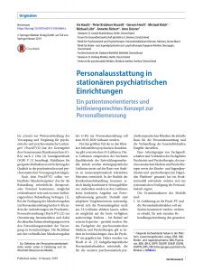 Der Nervenarzt – Personalausstattung in stationären psychiatrischen Einrichtungen - I. Hauth